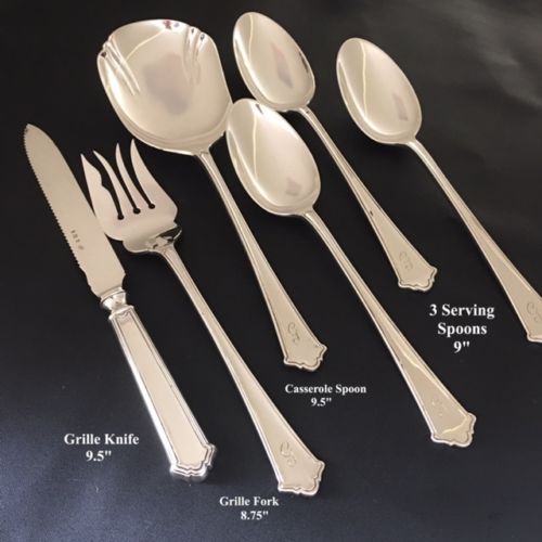 Sterling Elkington & Co Flatware 149 Pieces in Trefoil Pattern Ellington Birming