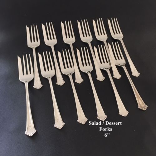 Sterling Elkington & Co Flatware 149 Pieces in Trefoil Pattern Ellington Birming