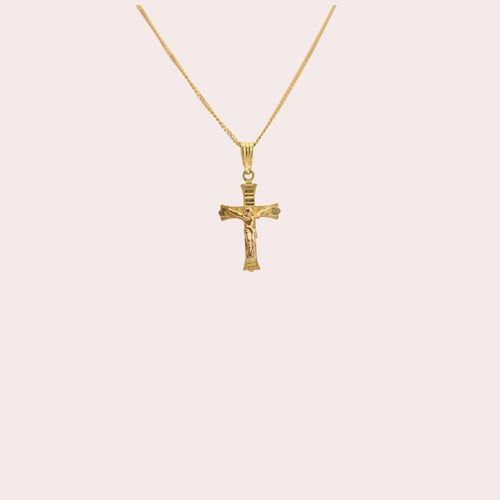 Gold Crucifix Cross in 14k Yellow Gold