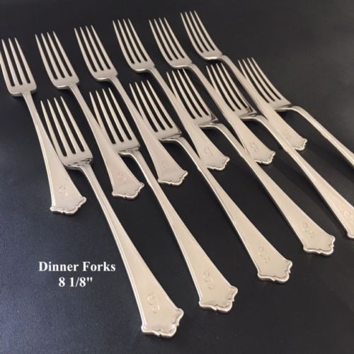 Sterling Elkington & Co Flatware 149 Pieces in Trefoil Pattern Ellington Birming