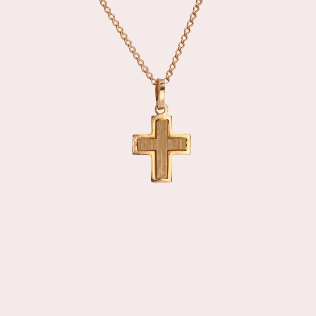 Vintage Cross with Chain in 14k Gold