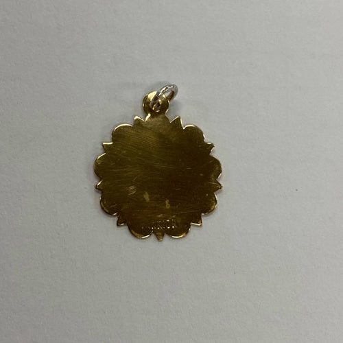 Pisces Gold Vintage Zodiac Pendant in 10k