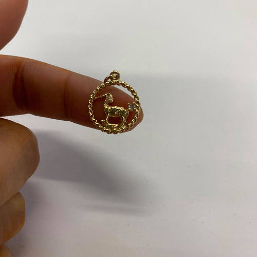 Gold Aries Pendant in 10k Gold