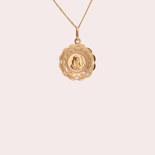 Vintage Madonna Pendant in 10k Gold