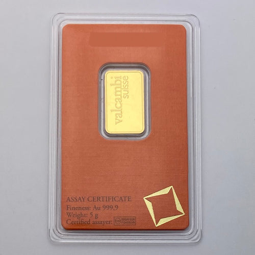 Valcambi Suisse 5 GRAM Gold Bar