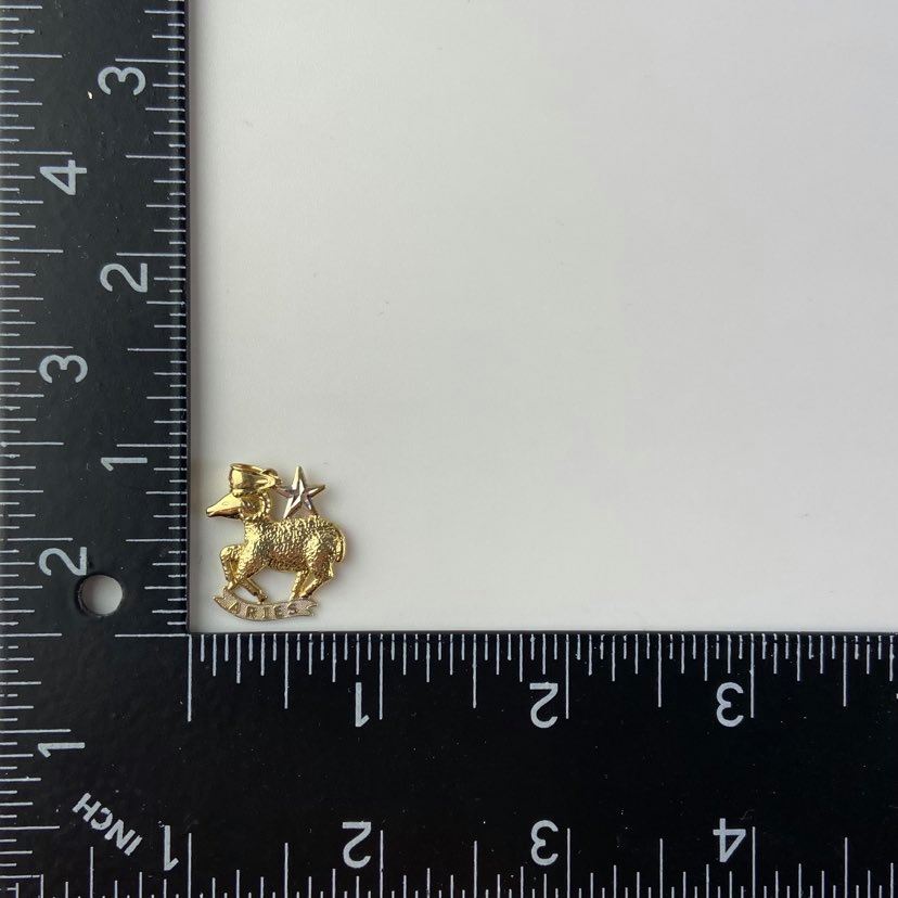 Gold Aries Pendant in 10k Gold