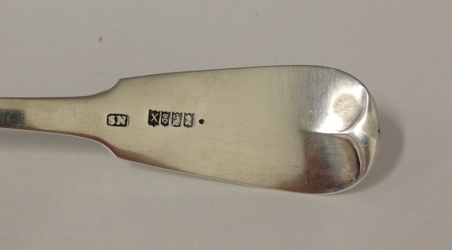 Samuel Neville Irish Georgian Silver Fish Slice Dublin 1818