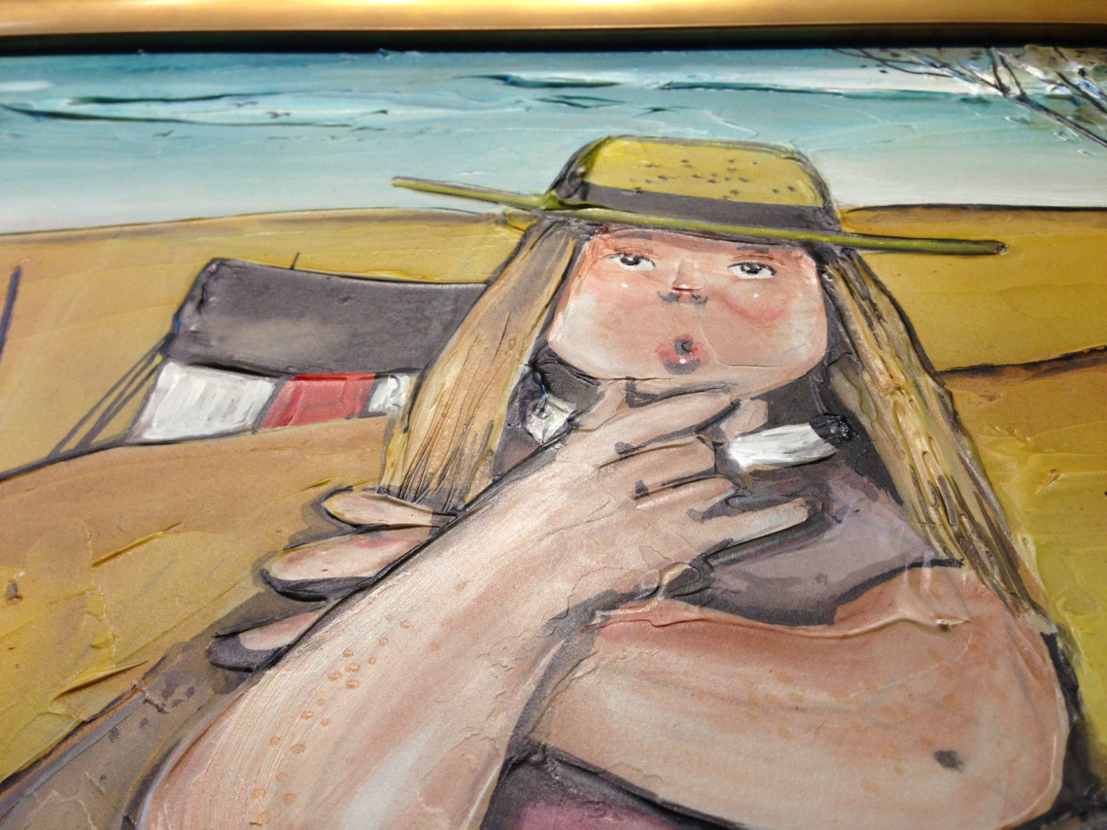 "Country Girl" de Normand Hudon Peinture à l'huile sur panneau 12x16