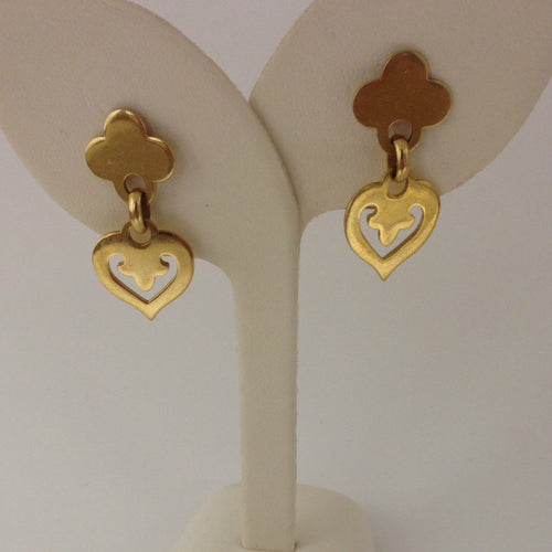 Beautiful Signed 18K Yellow Gold O.J Perring Earrings