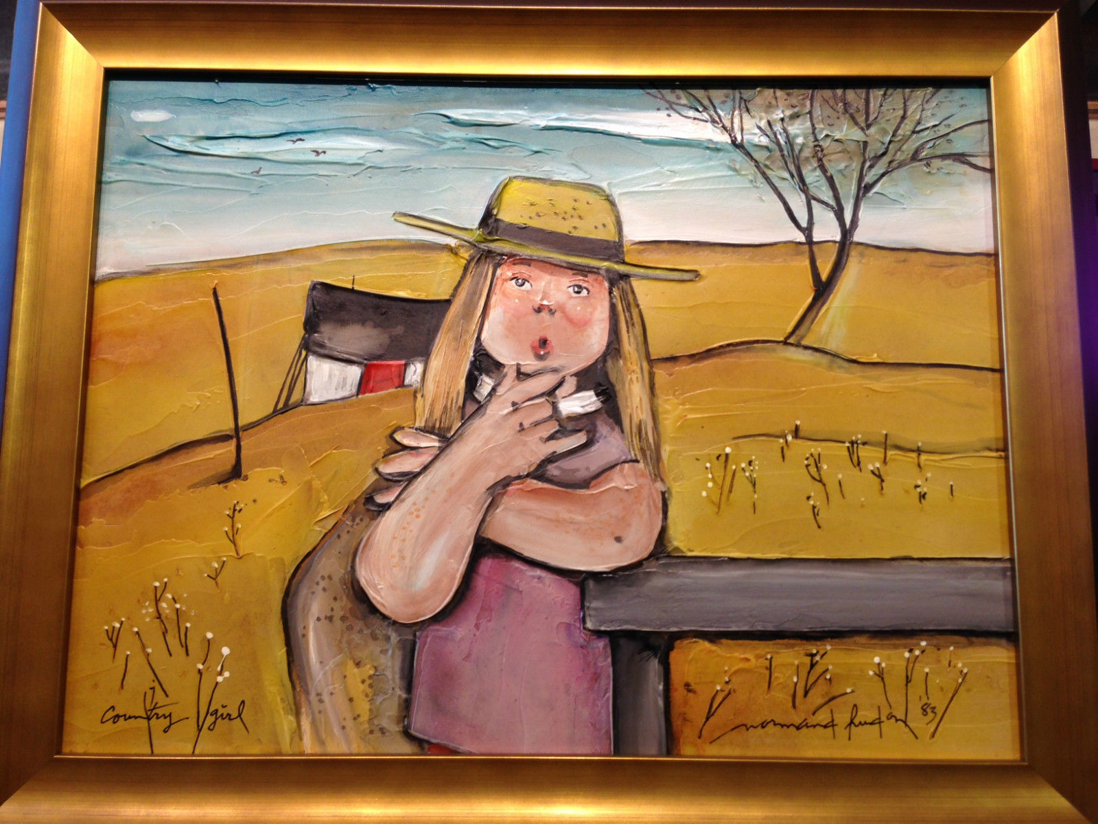 "Country Girl" de Normand Hudon Peinture à l'huile sur panneau 12x16