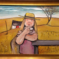 "Country Girl" by Normand Hudon Oil on Board Painting 12x16
