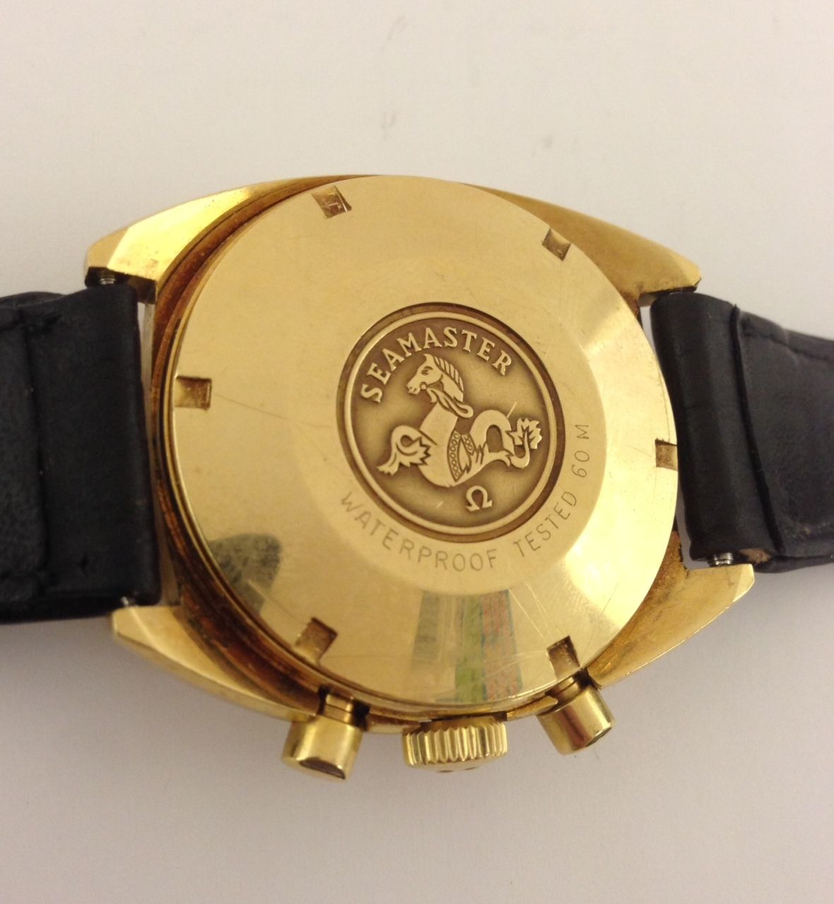 Omega Seamaster Rare Vintage 18K Gold Chronograph 145.016