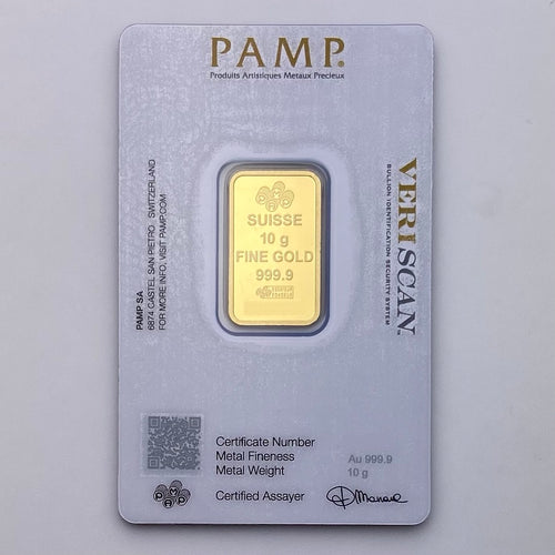 PAMP Suisse 10 GRAMS Gold Bar (ASK FOR PRICE)