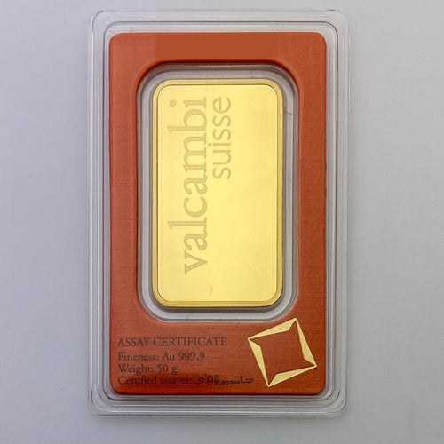 Valcambi Suisse 50 GRAM Gold Bar