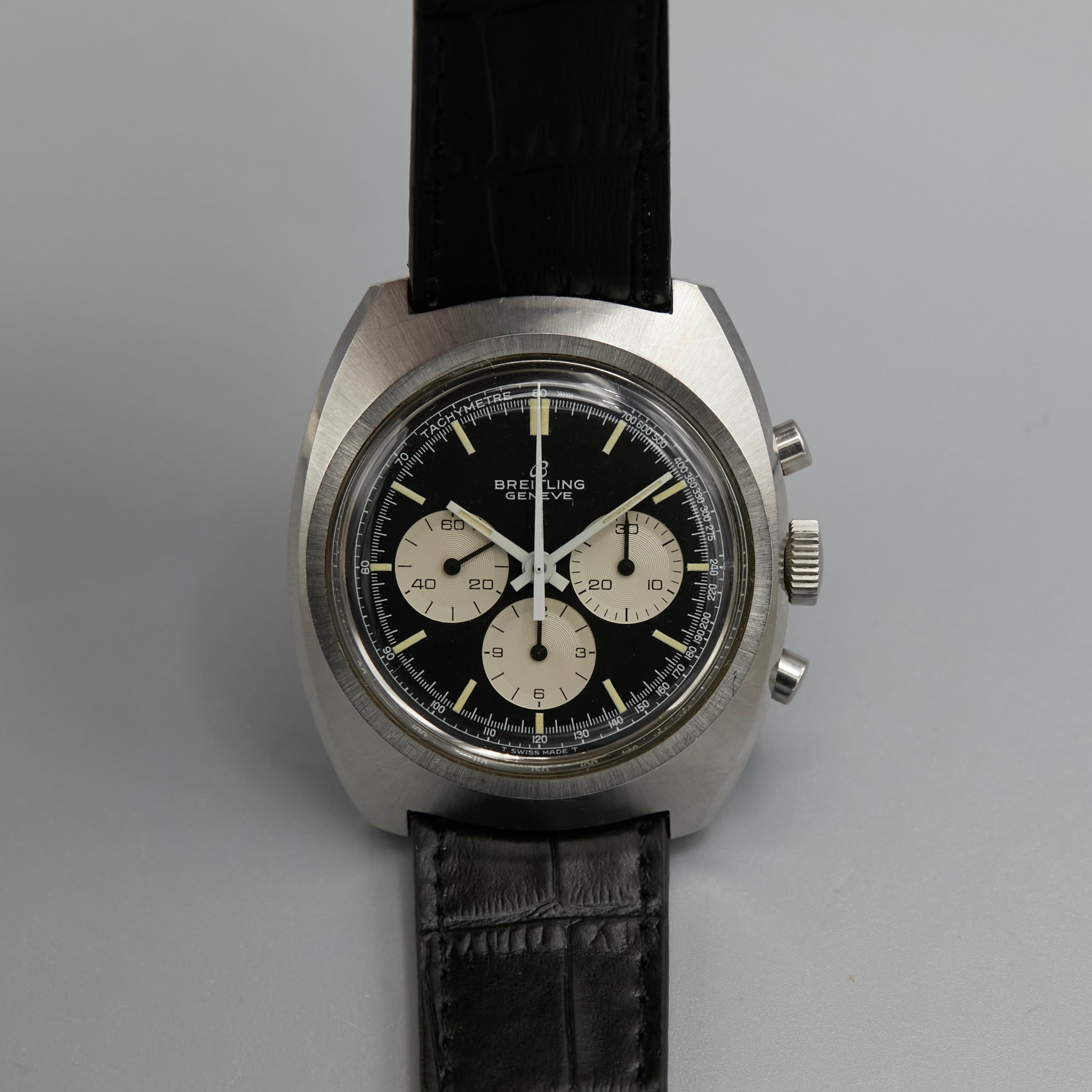 Vintage Breitling Chronograph Manual Wind Panda Dial Watch - 9657