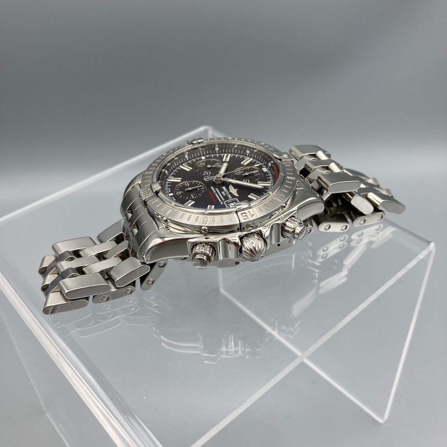 Breitling Chronomat Evolution Automatic Grey Dial Chronograph A13356