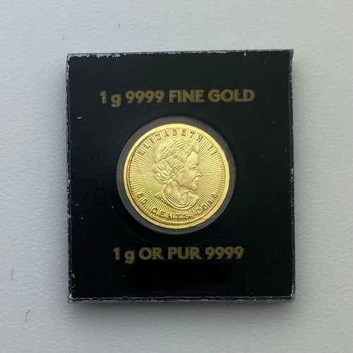 Canadian 1 gram MapleGram Single Gold Coin