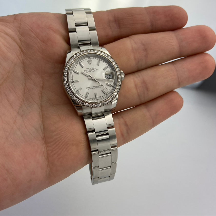 Rolex DateJust 178384 with Diamond Bezel 31mm