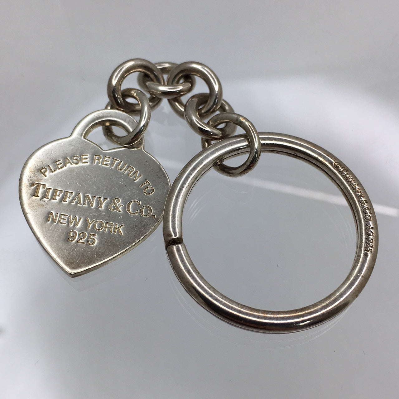 Vintage Tiffany & Co. 925 Coin Edge Dog Tag, C 2003, 24 Inch Chain Tiffany Ball (Copy)