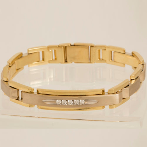 Birks 18k Yellow and White Gold Diamond Bracelet .25 TCW