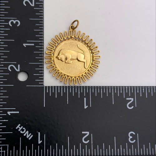 Pendentif Zodiaque Taureau en Or 14k