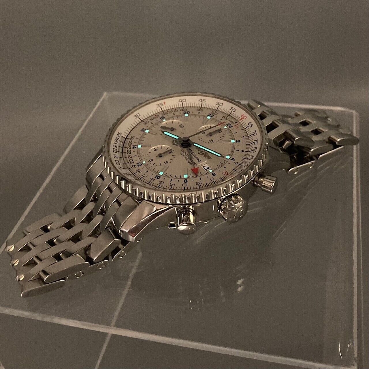 Breitling Navitimer Silver Men's Stainless Steel Bracelet Watch - A24322