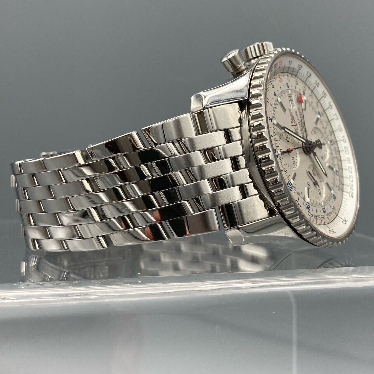 Breitling Navitimer Silver Men's Stainless Steel Bracelet Watch - A24322