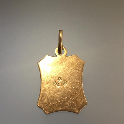 Modern Praying Madonna 18k Gold Pendant