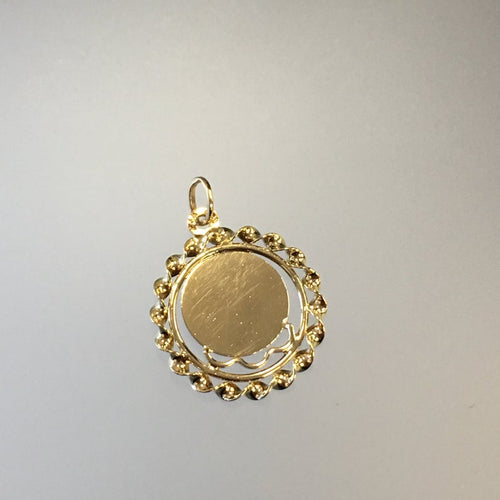 Vintage Madonna Pendant in 14k Gold