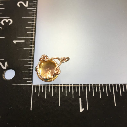 Vintage Cauldron/Cooking Pot Charm 14k Gold
