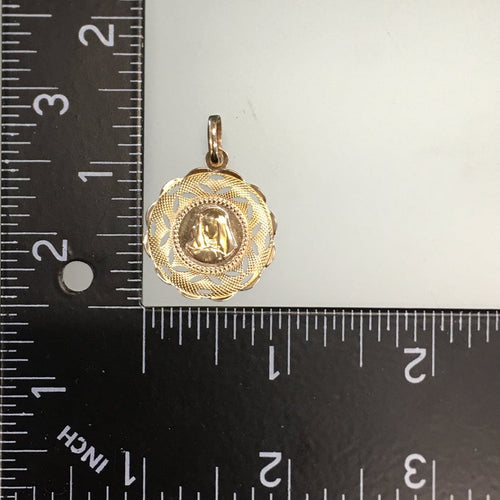 Vintage Madonna Pendant in 10k Gold