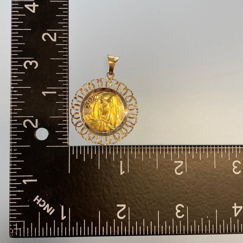 Vintage Madonna Pendant in 18k Gold