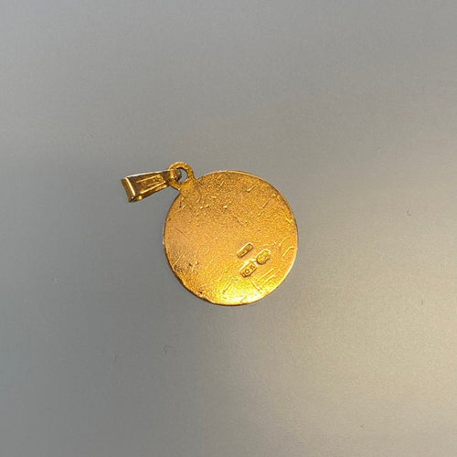 Vintage Virgin Mary Pendant 10k Yellow Gold