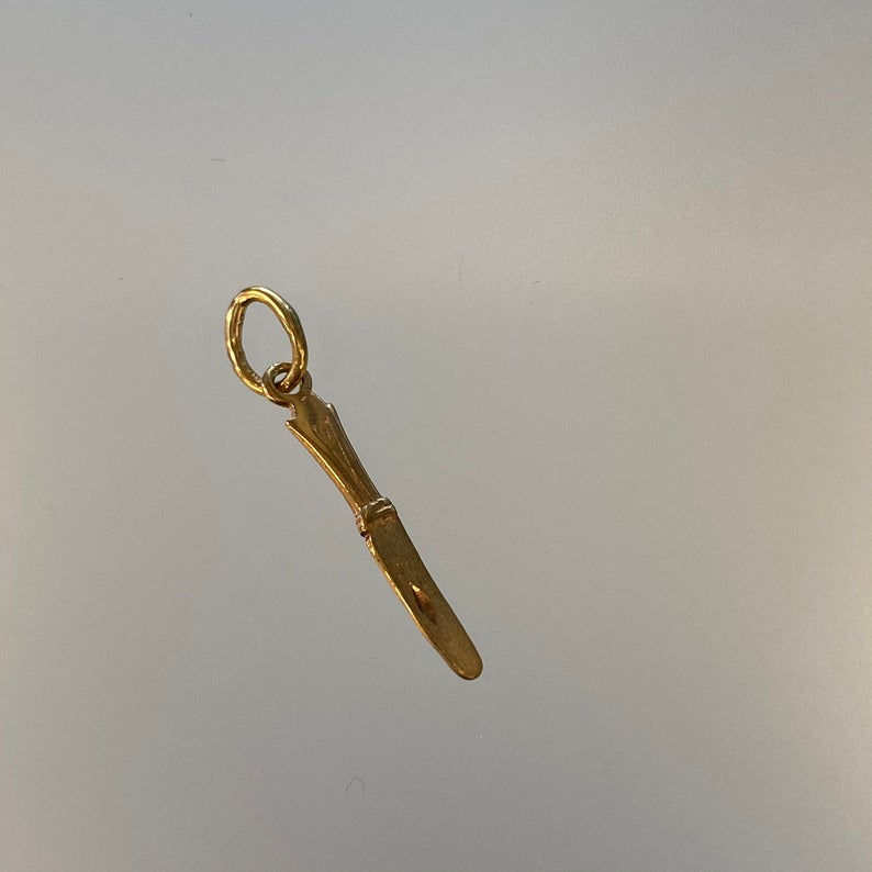 Vintage Knife Charm in 10k Gold