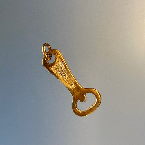 Vintage Bottle Opener Charm in 10k Gold