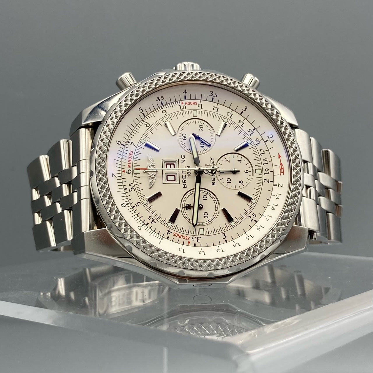 Breitling For Bentley Automatique Chronographe Blanc Montre Homme - A44362