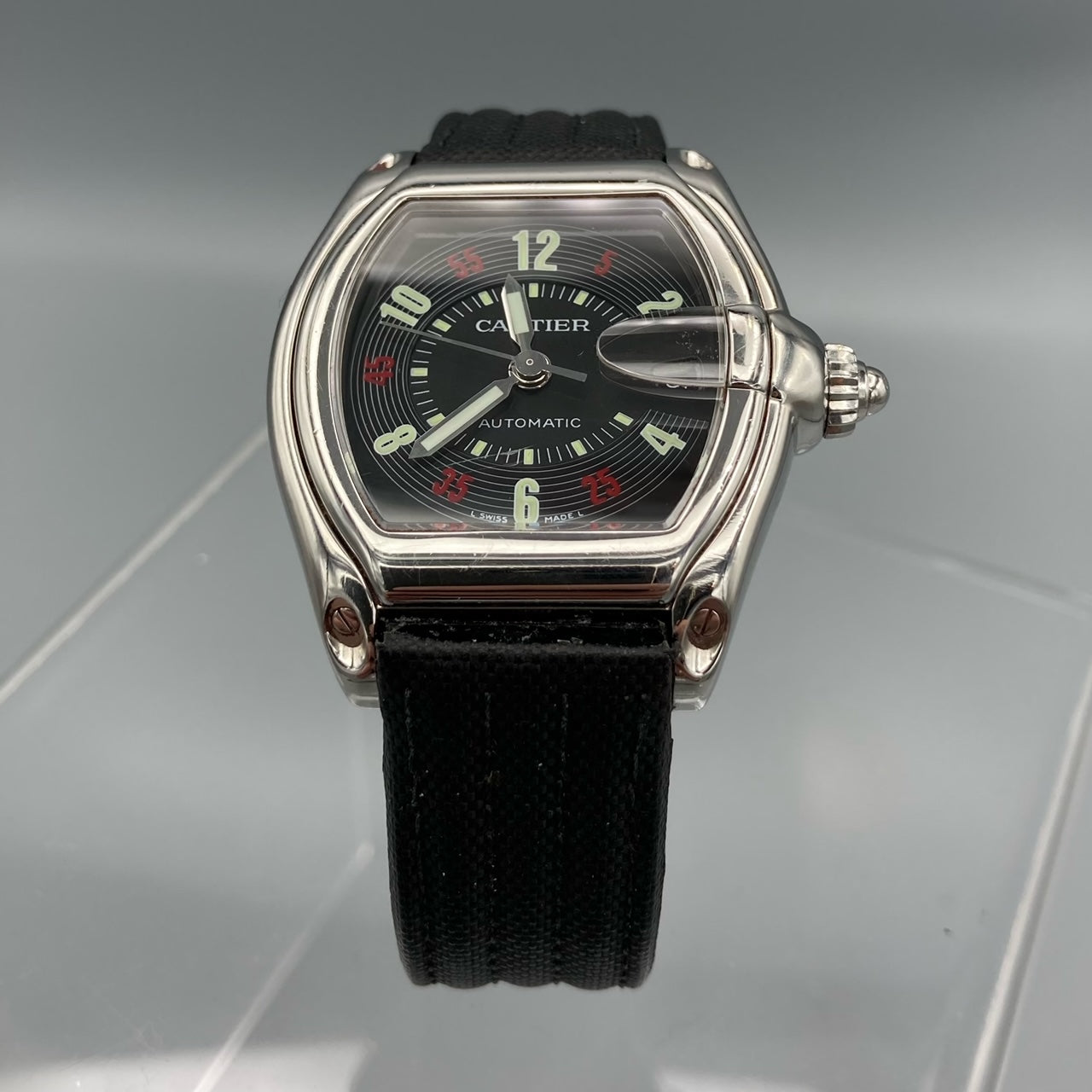 Montre-bracelet en acier inoxydable noir pour homme Roadster de Cartier - W62002V3