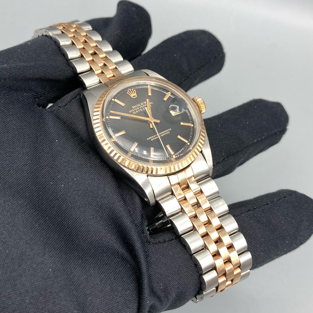 Montre Rolex Datejust Vintage des années 1970 en acier et or rose - 1601