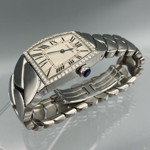 Cartier La Dona Quartz Jumbo ~1TCW Diamond Watch