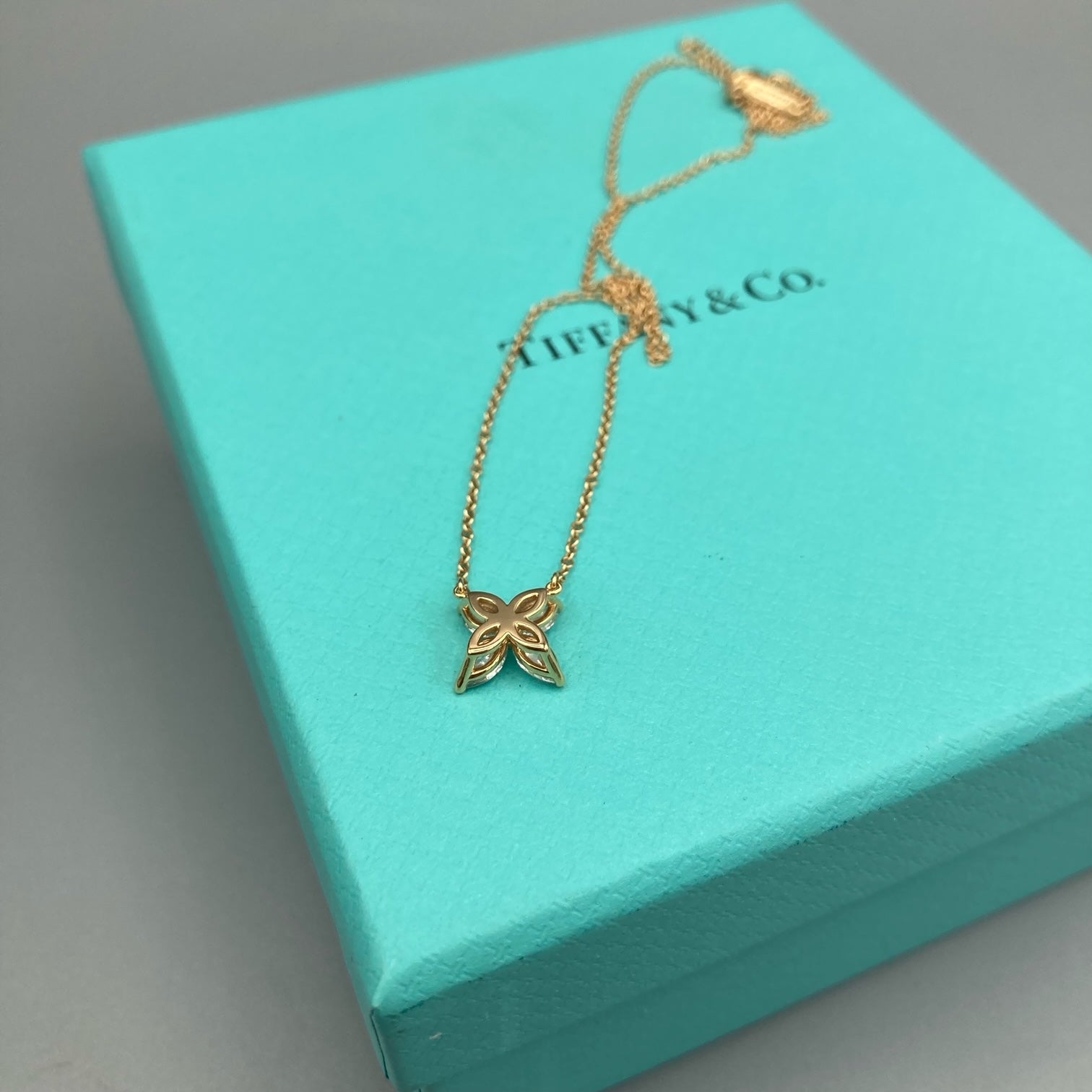 Tiffany & Co. Victoria Pendant Necklace 18K Rose Gold with Diamonds Medium