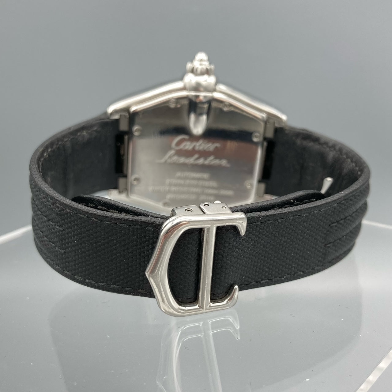 Cartier Roadster Men's Black Stainless Steel Bracelet Watch - W62002V3