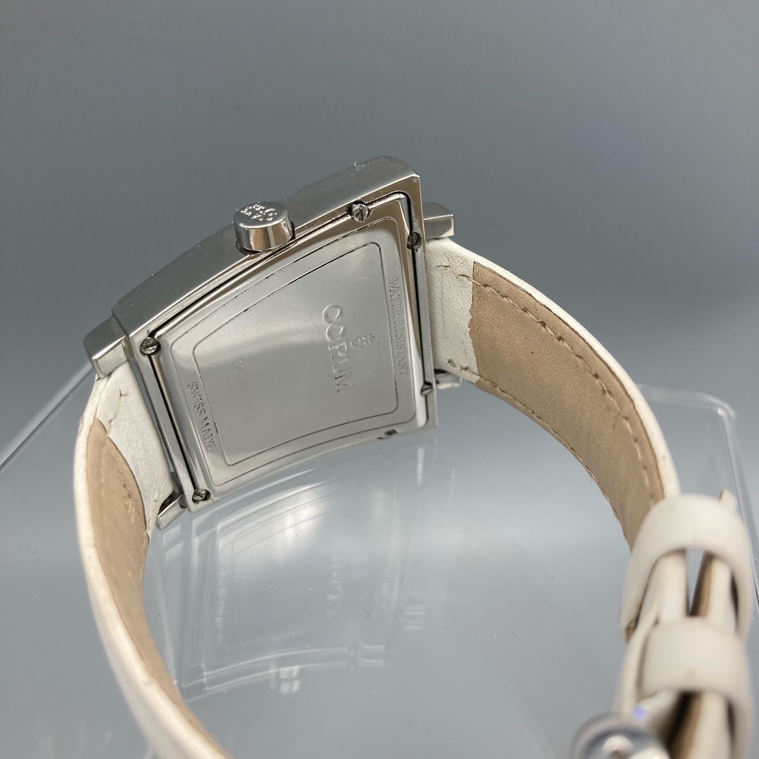 Corum Trapeze Stainless Steel Mother of Pearl Dial Diamond Bezel Watch 106.404.4