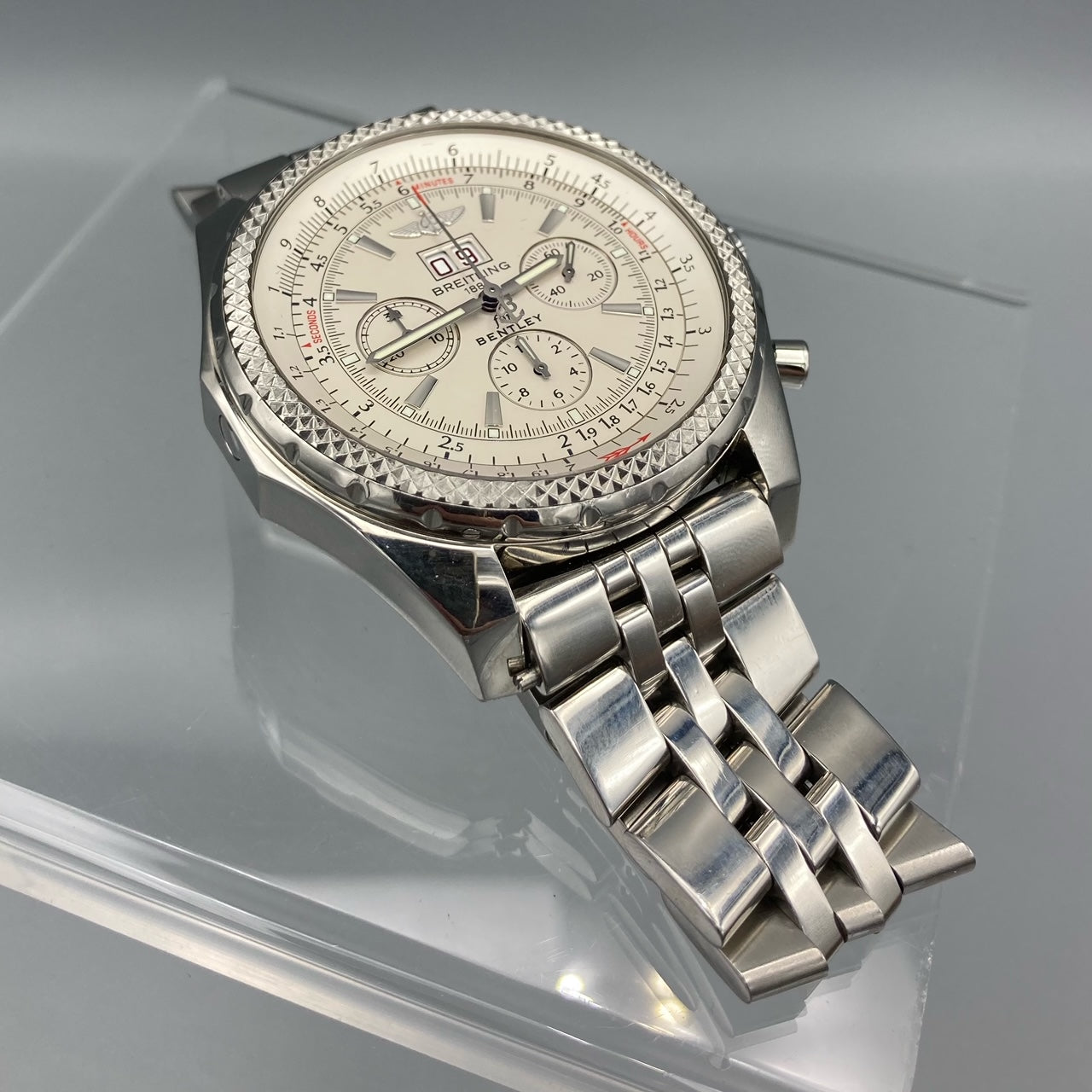 Breitling For Bentley Automatique Chronographe Blanc Montre Homme - A44362