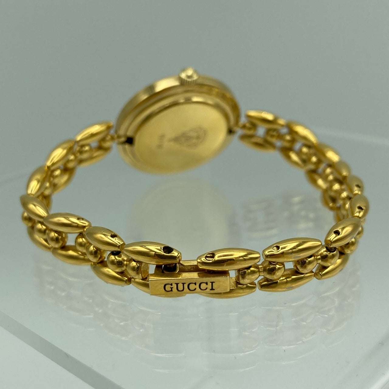 Vintage Gucci Gold Plated Quartz Watch with Interchangeable Bezels 11/12