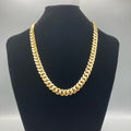 10k Yellow Gold Solid Cuban Link Chain 22.5"