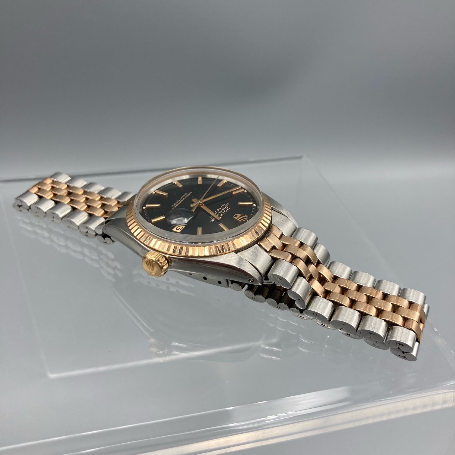 Rolex Datejust Vintage 1970's Steel & Rose Gold Watch - 1601