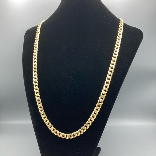 14K Yellow Gold Cuban Link Chain 30"