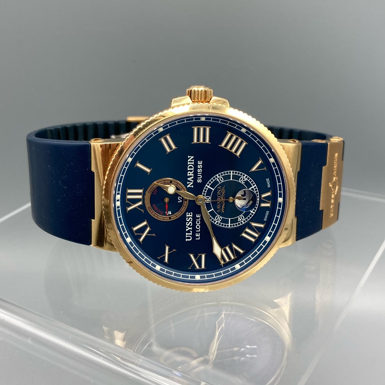 Ulysse Nardin Marine Chronometer Savarona Limited Edition Blue Gold 266-67