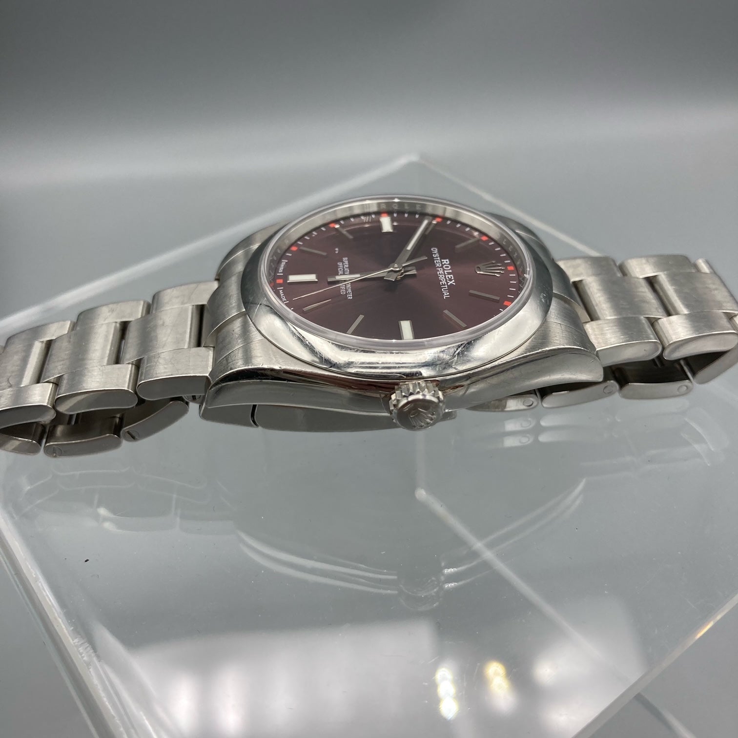 Rolex Oyster Perpetual 39 Red Grape Automatic Men's Watch - 114300