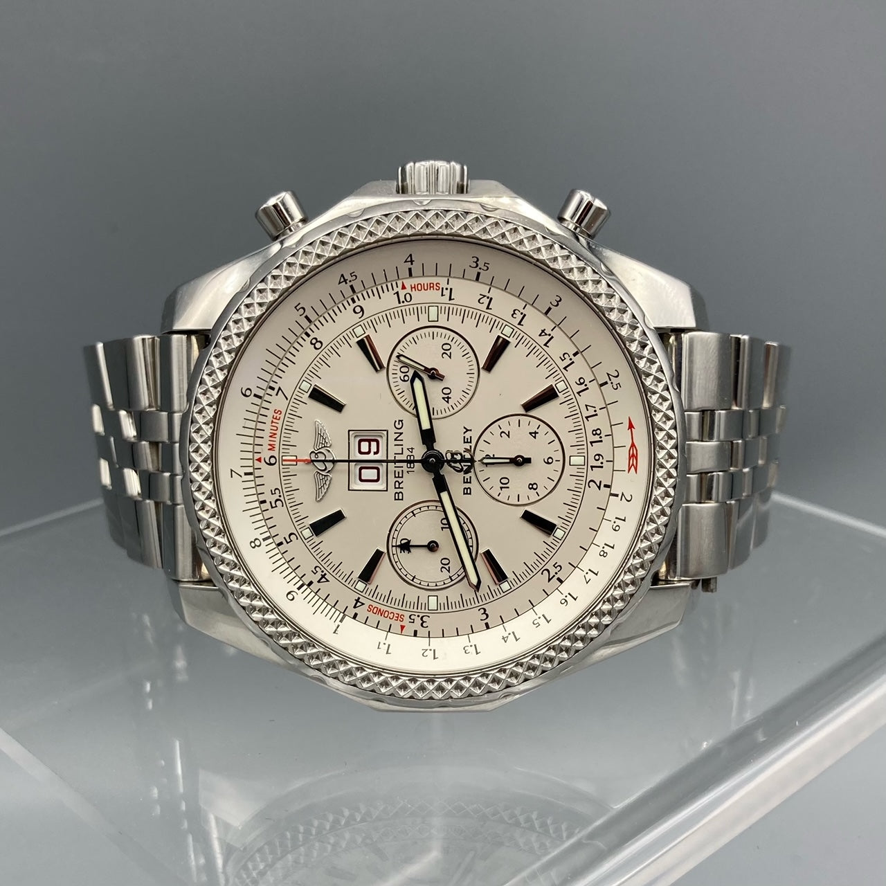 Breitling For Bentley Automatique Chronographe Blanc Montre Homme - A44362